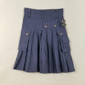 DSS Kilts Utility Kilt Mens 30 Cargo Pockets Gothic Buckle Pleated Skirt